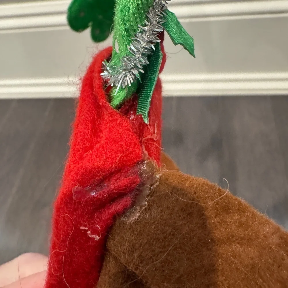 Christmas Holiday Festive Green Reindeer Antler Headband